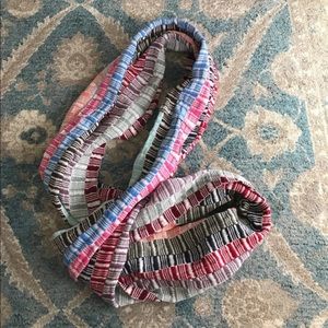 Striped Multicolor Infinity Scarf